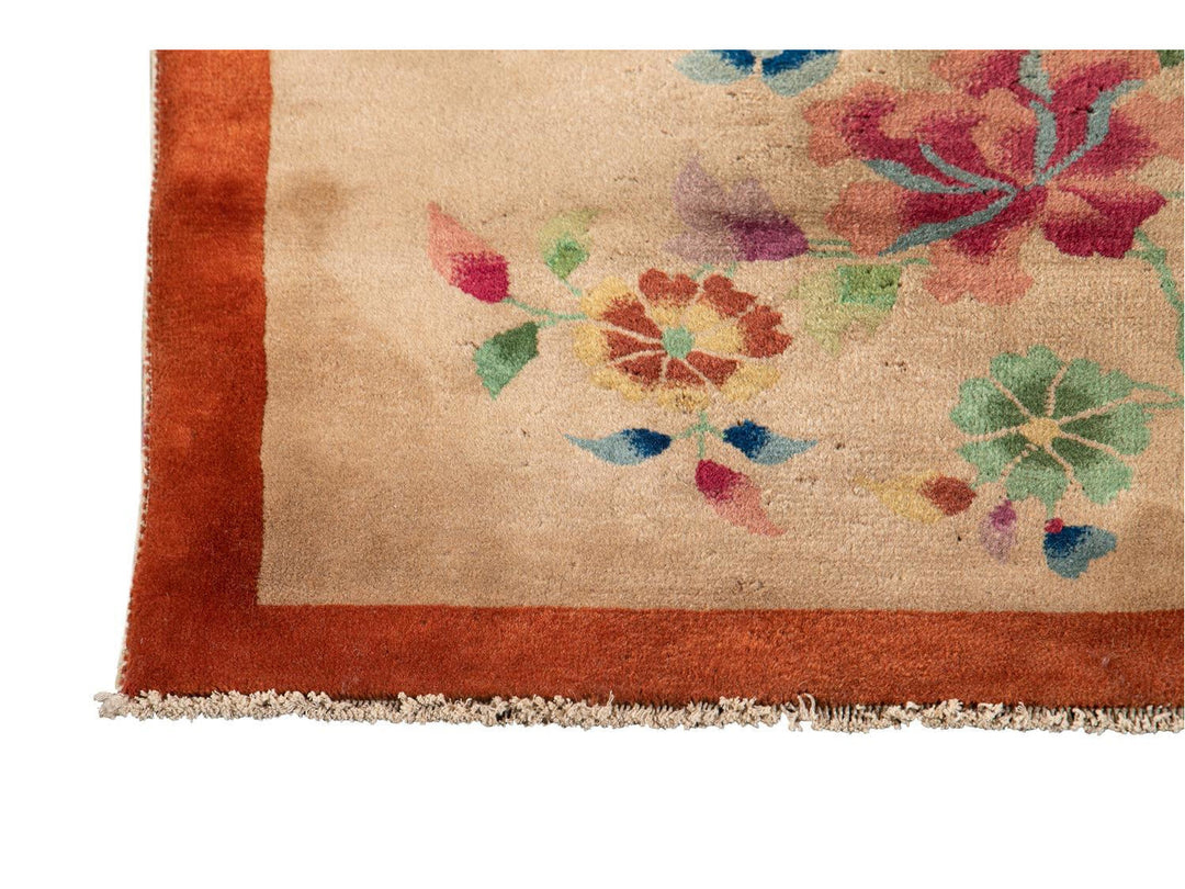 Antique Chinese Art Deco Wool Rug 4 X 7