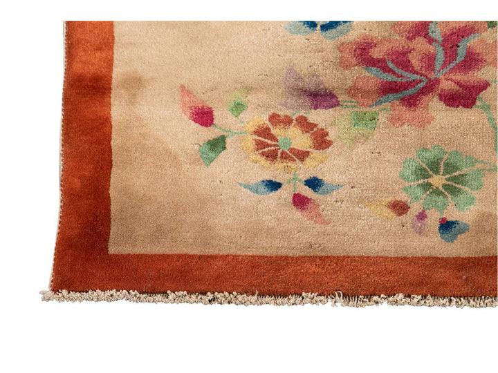 Antique Chinese Art Deco Wool Rug 4 X 7