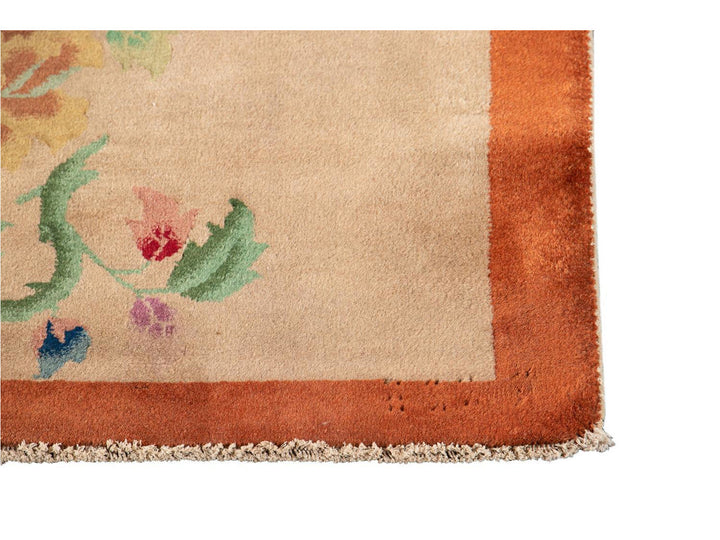 Antique Chinese Art Deco Wool Rug 4 X 7