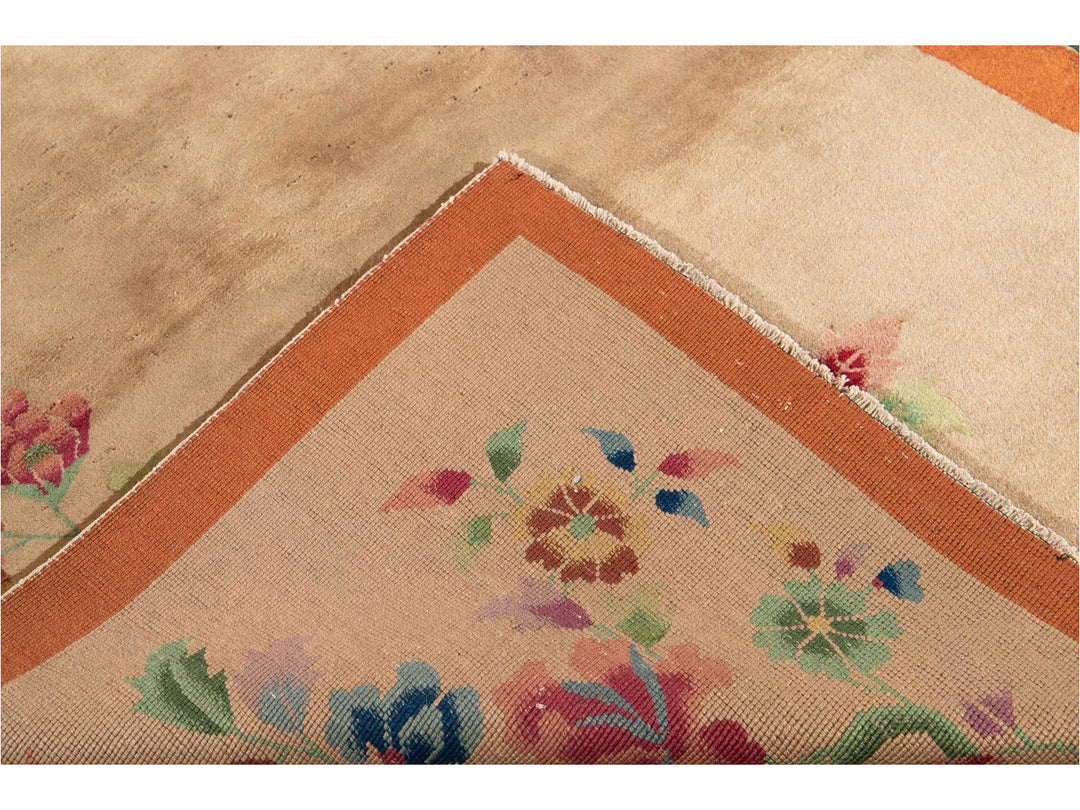 Antique Chinese Art Deco Wool Rug 4 X 7