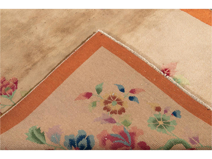Antique Chinese Art Deco Wool Rug 4 X 7