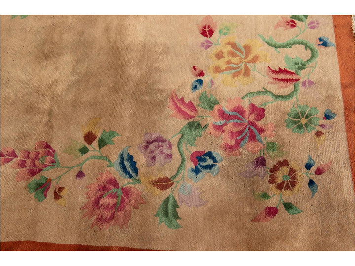 Antique Chinese Art Deco Wool Rug 4 X 7
