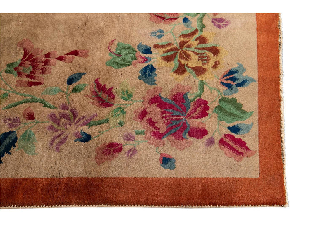 Antique Chinese Art Deco Wool Rug 4 X 7