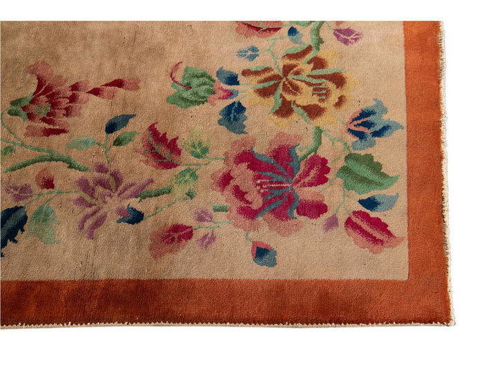 Antique Chinese Art Deco Wool Rug 4 X 7