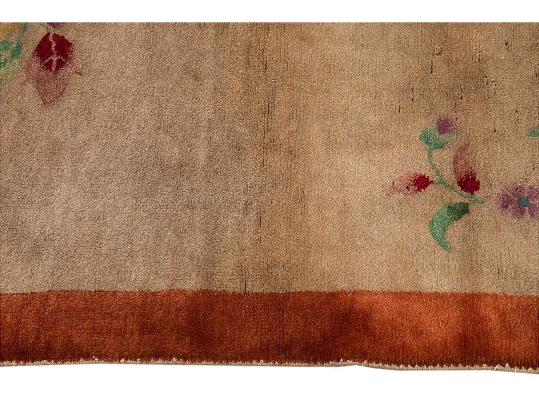 Antique Chinese Art Deco Wool Rug 4 X 7