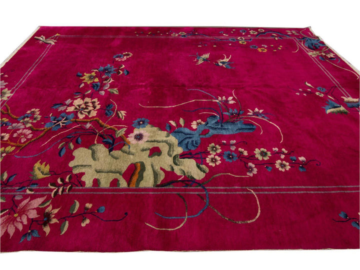 Antique Art Deco Chinese Rug 9 X 12