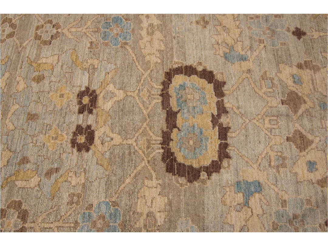 Modern Sultanabad Wool Rug 9 X 15