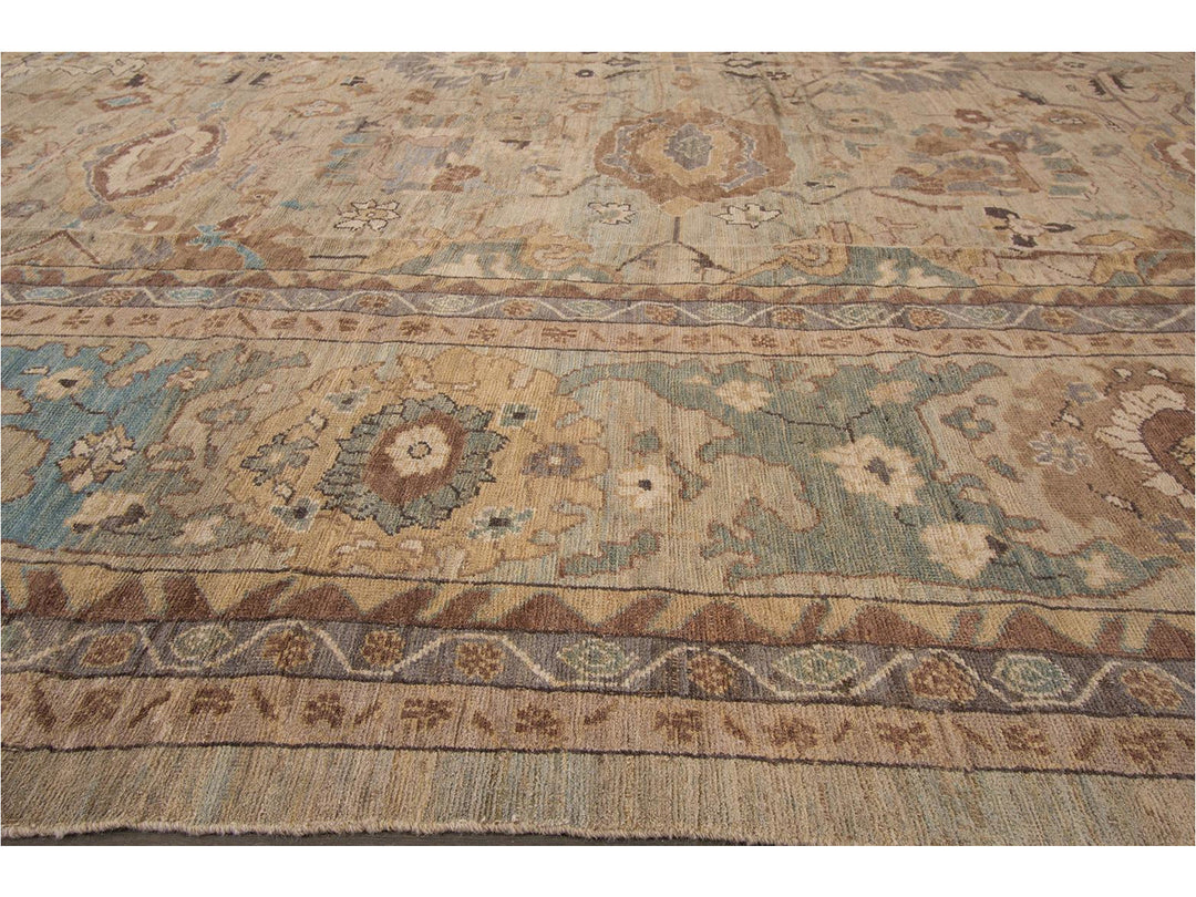 Contemporary Sultanabad Oversize Wool Rug 13 X 20