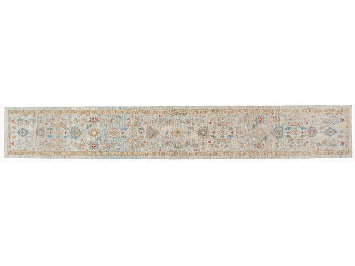 Modern Sultanabad Wool Runner 3 X 19