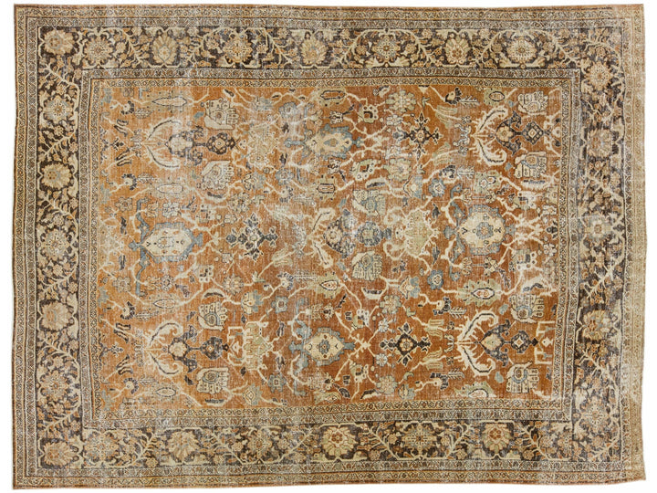 Antique Mahal Wool Rug 11 X 14