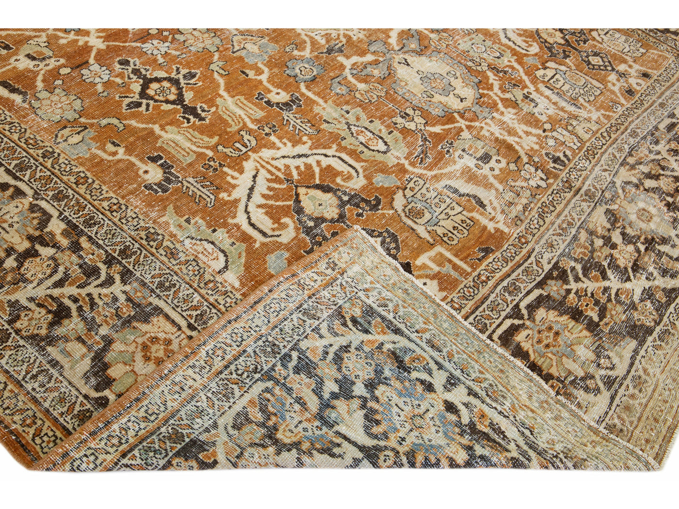 Antique Mahal Wool Rug 11 X 14