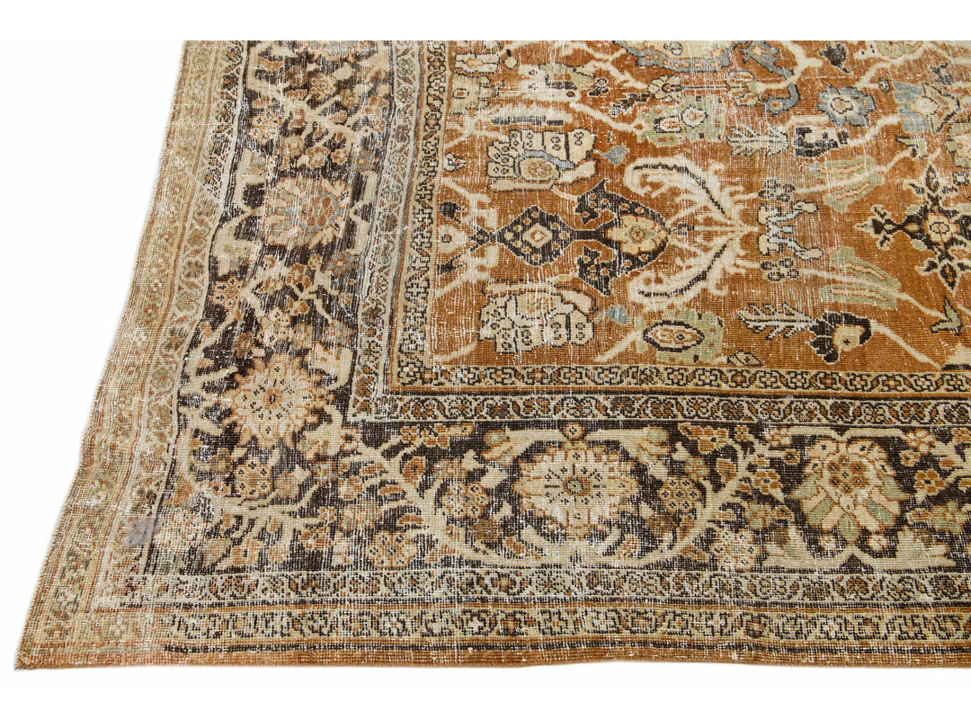 Antique Mahal Wool Rug 11 X 14
