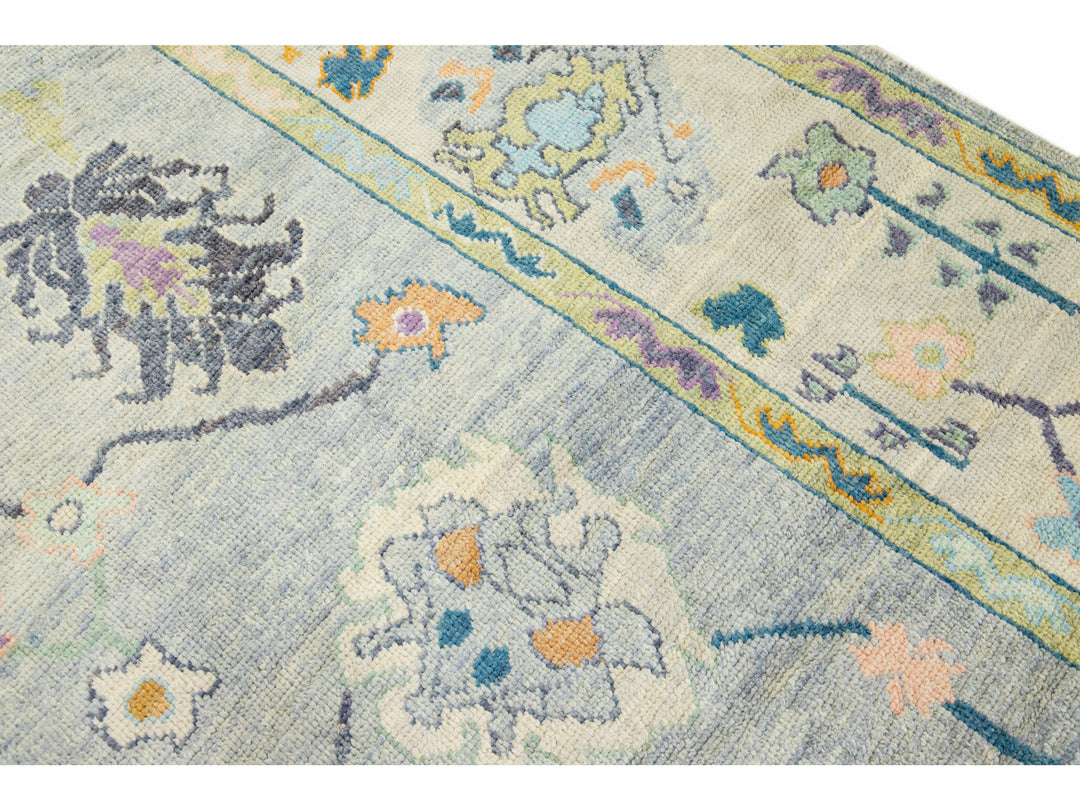 Modern Oushak Wool Rug 10 X 15