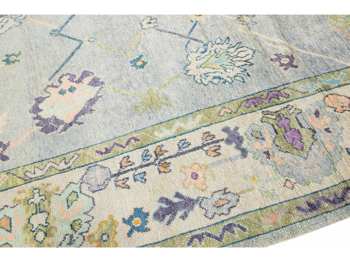Modern Oushak Wool Rug 10 X 15