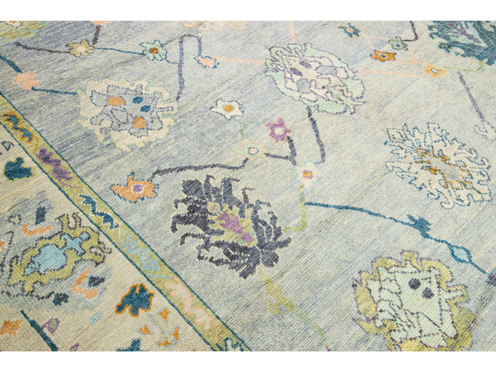 Modern Oushak Wool Rug 10 X 15