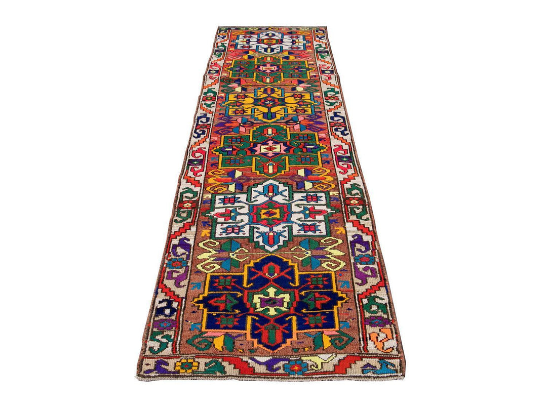 Mid-20th Century Vintage Turkish Wool Runner Rug 3 X 11