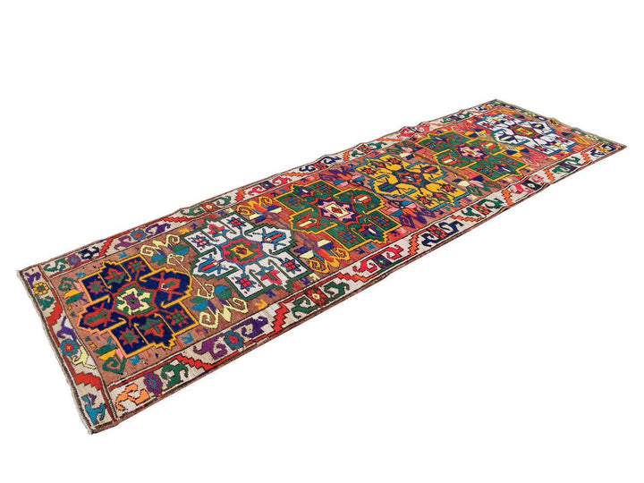 Mid-20th Century Vintage Turkish Wool Runner Rug 3 X 11