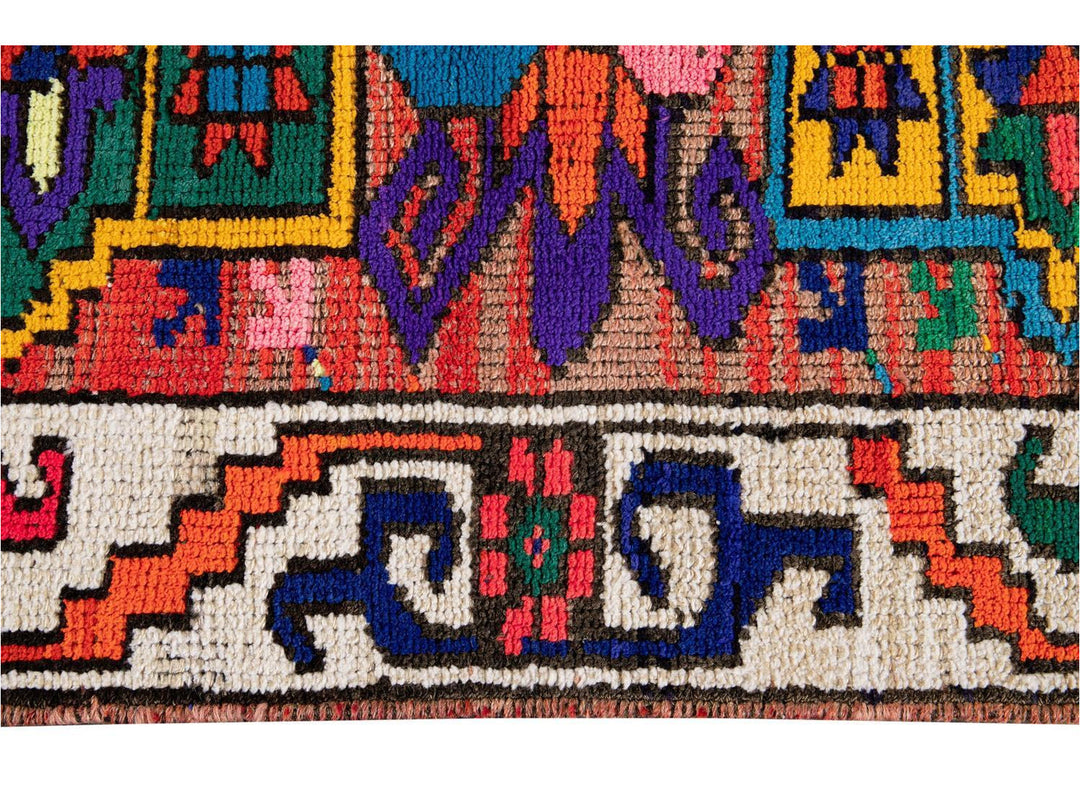 Mid-20th Century Vintage Turkish Wool Runner Rug 3 X 11