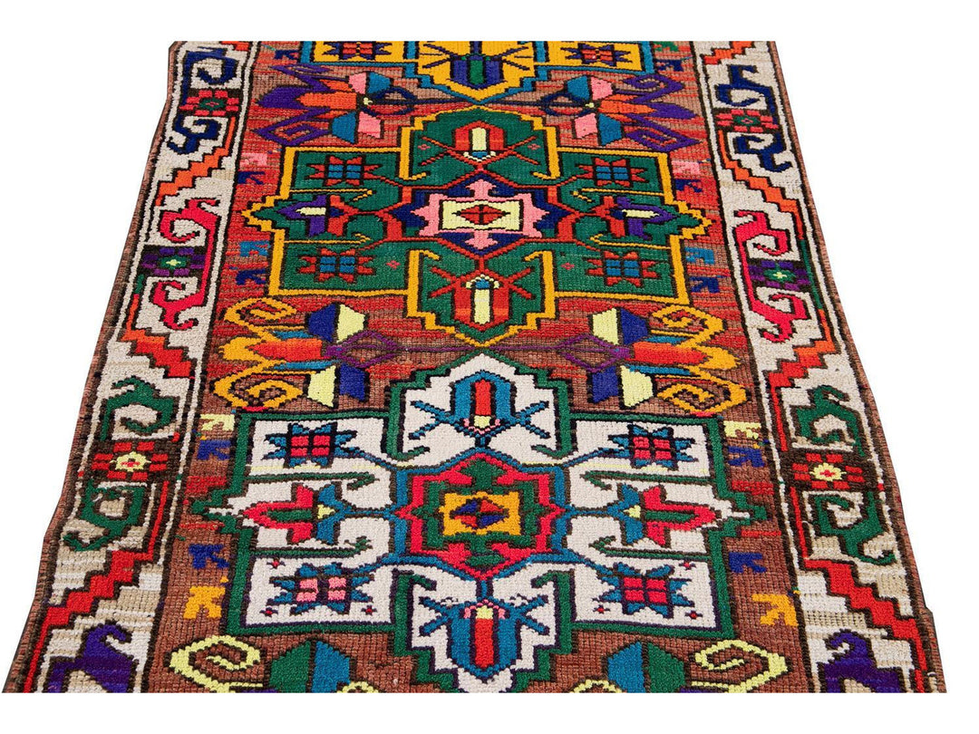 Mid-20th Century Vintage Turkish Wool Runner Rug 3 X 11