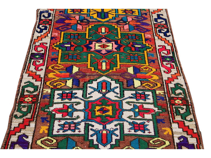 Mid-20th Century Vintage Turkish Wool Runner Rug 3 X 11