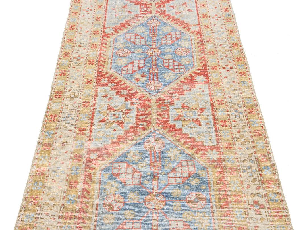 Antique Heriz Runner Rug 3 X 11