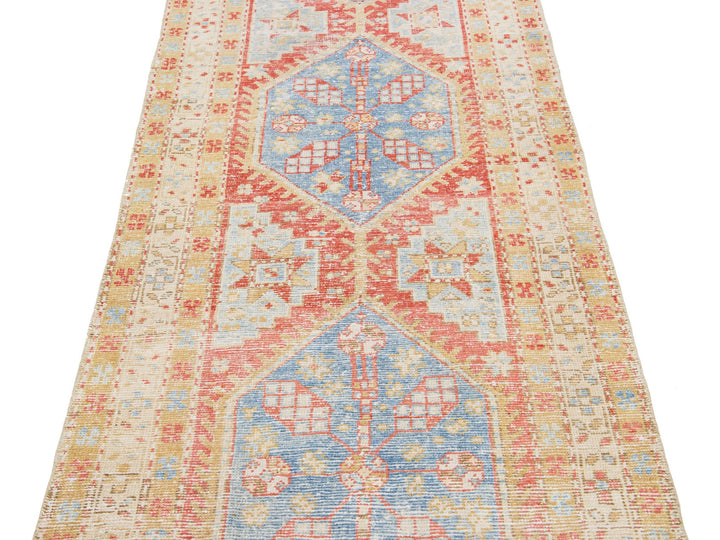 Antique Heriz Runner Rug 3 X 11