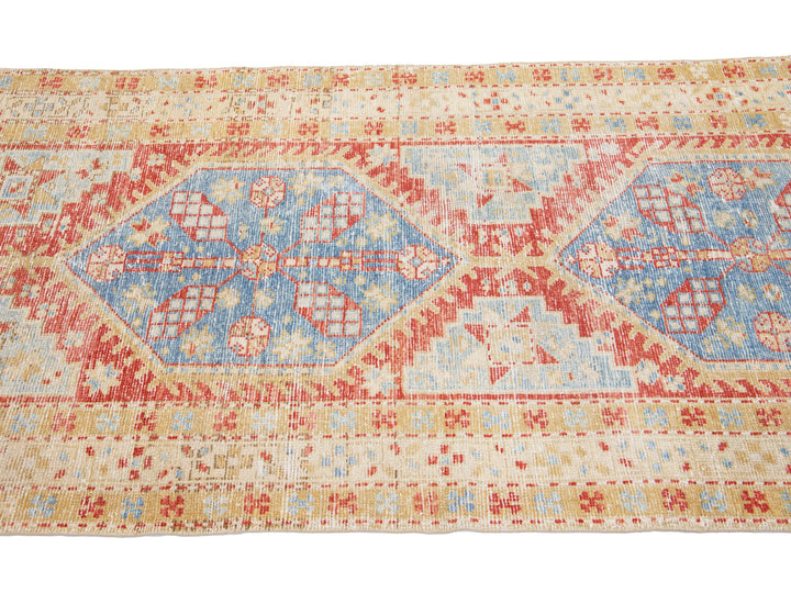 Antique Heriz Runner Rug 3 X 11