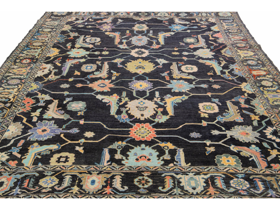 Modern Oushak Wool Rug 10 X 14