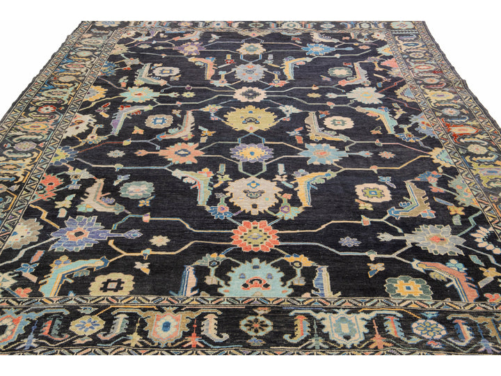 Modern Oushak Wool Rug 10 X 14