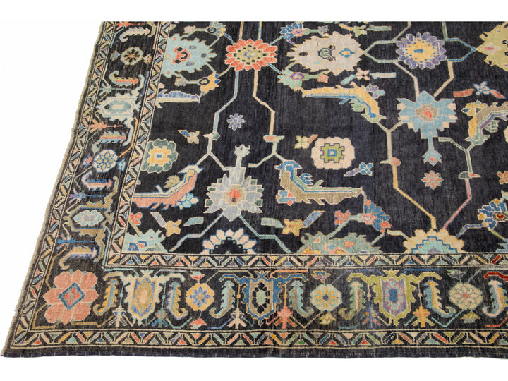 Modern Oushak Wool Rug 10 X 14
