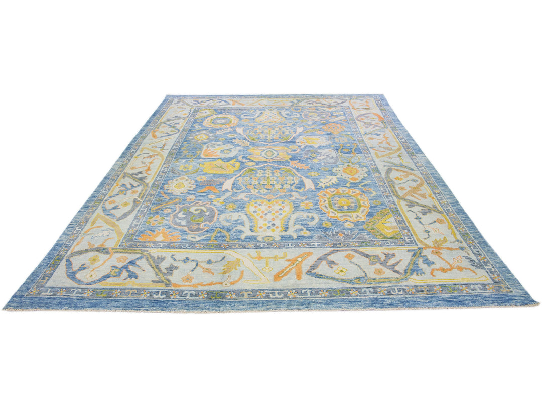 Modern Oushak Wool Rug 10 X 15