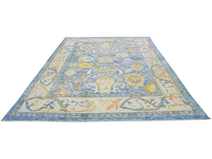 Modern Oushak Wool Rug 10 X 15