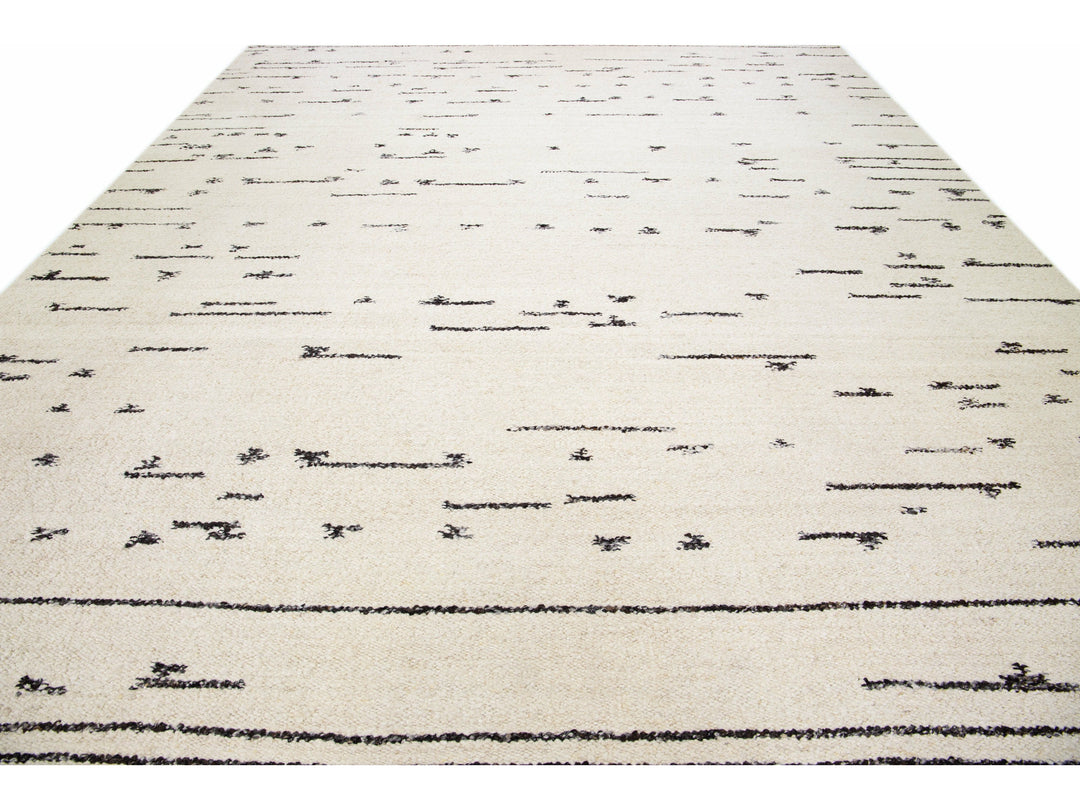 Modern Moroccan Boho Wool Rug 12 X 15