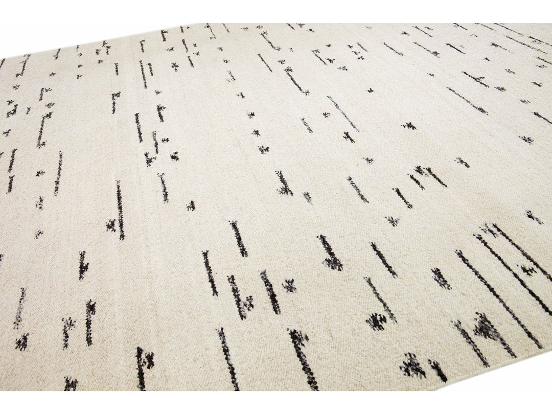 Modern Moroccan Boho Wool Rug 12 X 15