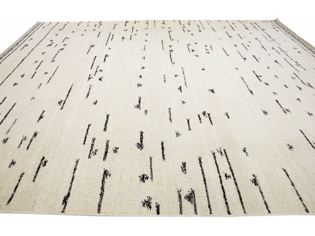 Modern Moroccan Boho Wool Rug 12 X 15