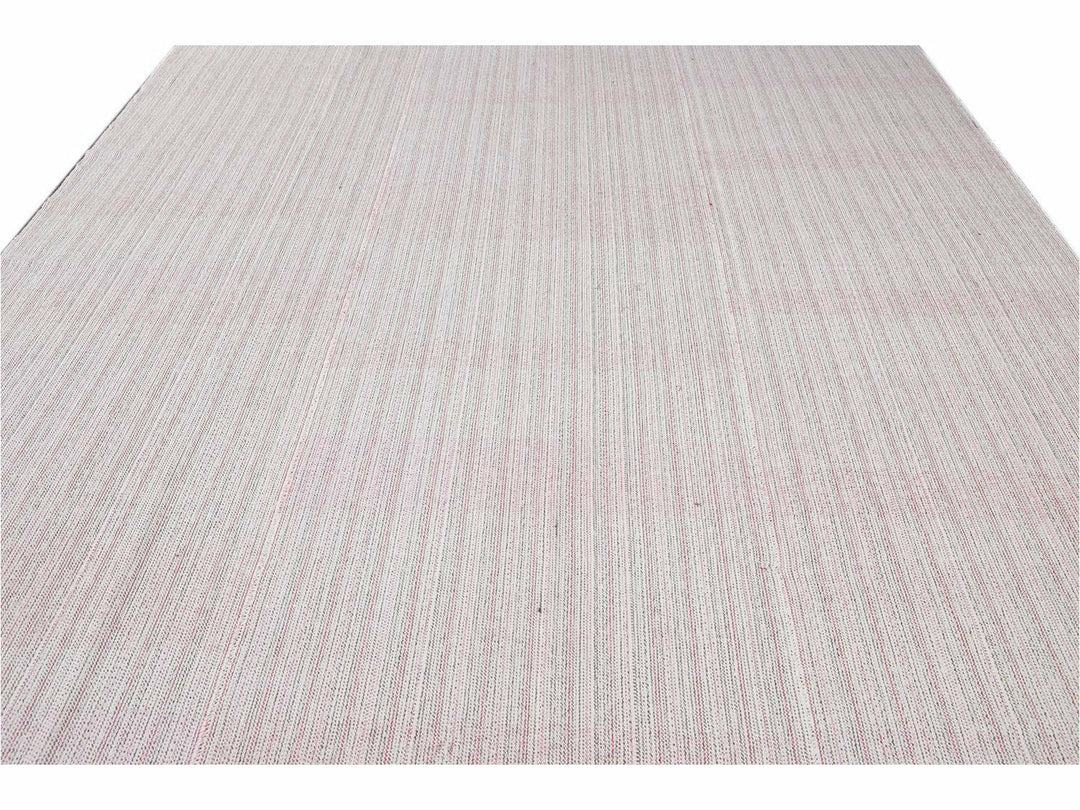 Vintage Flat-Weave Wool Rug 10 X 13