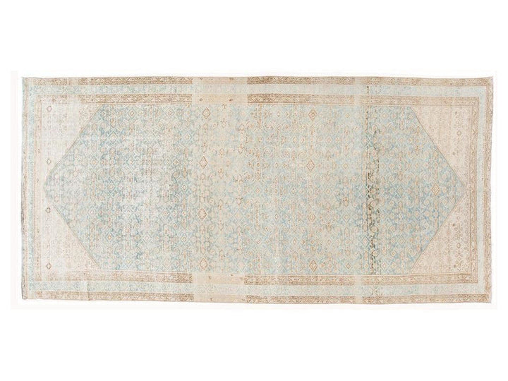 Vintage Persian Malayer Wool Runner 7 X 16