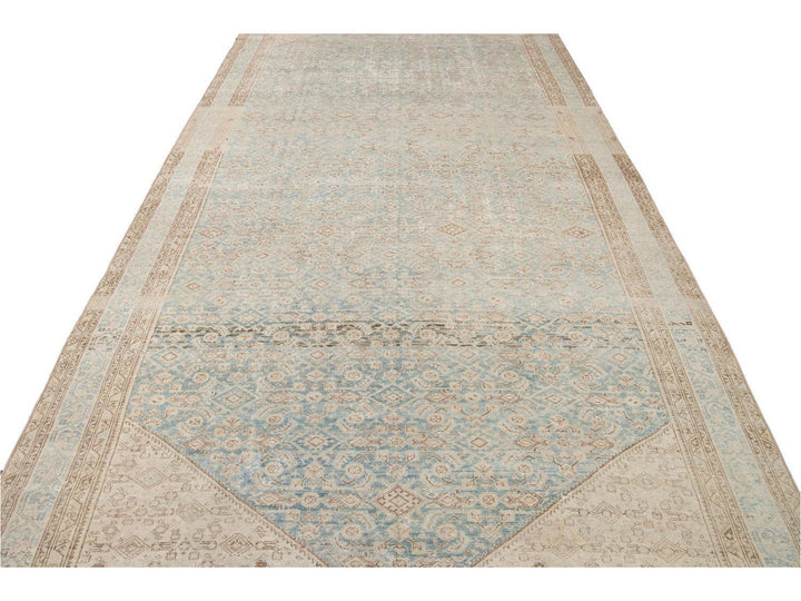 Vintage Persian Malayer Wool Runner 7 X 16