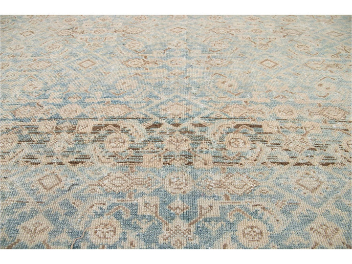 Vintage Persian Malayer Wool Runner 7 X 16