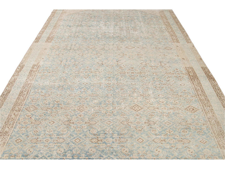 Vintage Persian Malayer Wool Runner 7 X 16