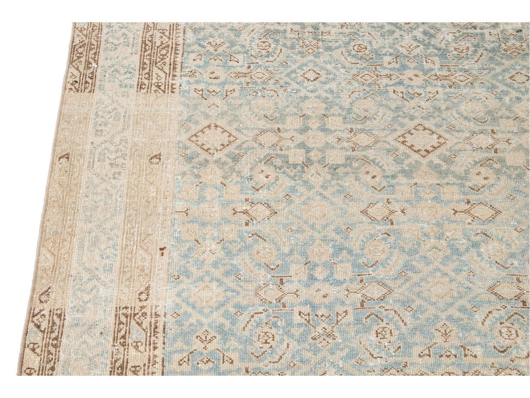 Vintage Persian Malayer Wool Runner 7 X 16