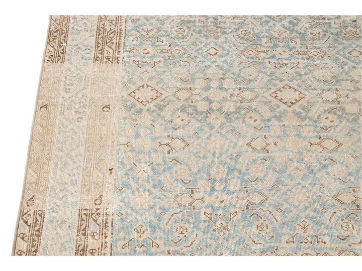 Vintage Persian Malayer Wool Runner 7 X 16
