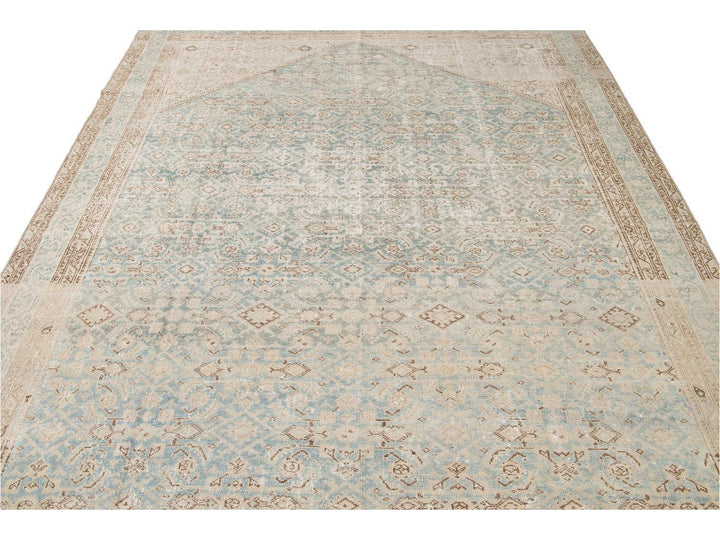 Vintage Persian Malayer Wool Runner 7 X 16