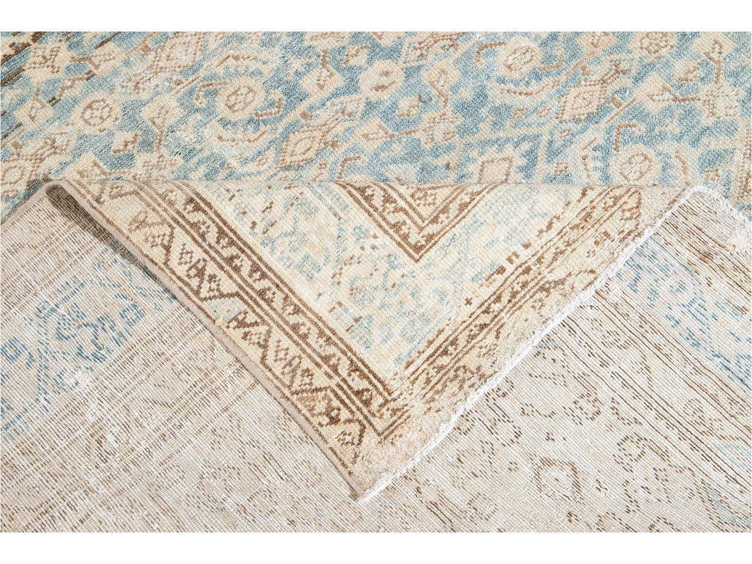 Vintage Persian Malayer Wool Runner 7 X 16