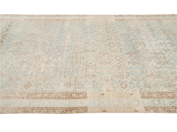Vintage Persian Malayer Wool Runner 7 X 16