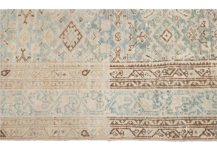 Vintage Persian Malayer Wool Runner 7 X 16