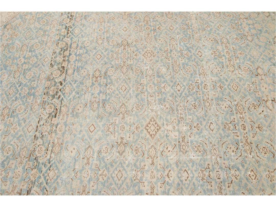 Vintage Persian Malayer Wool Runner 7 X 16