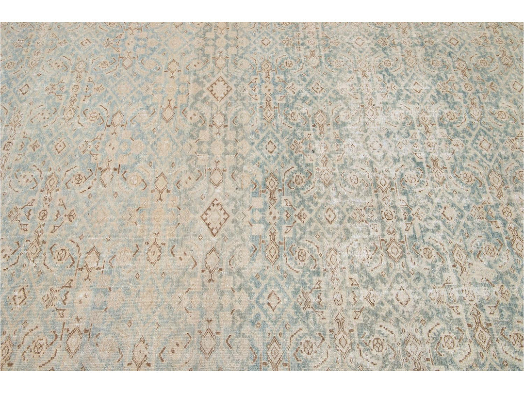 Vintage Persian Malayer Wool Runner 7 X 16