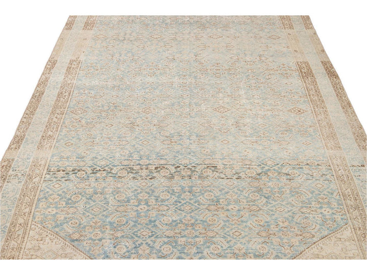 Vintage Persian Malayer Wool Runner 7 X 16