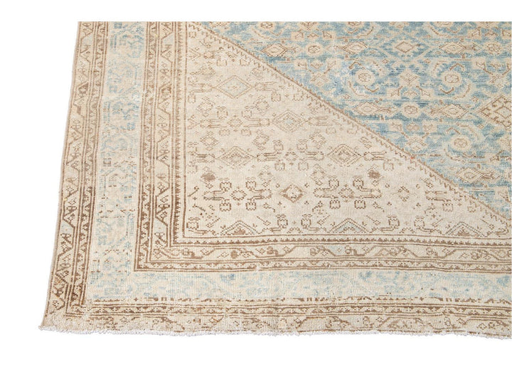 Vintage Persian Malayer Wool Runner 7 X 16
